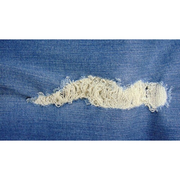 Torrid Bombshell Skinny Jeans Womens Size 16R Dark Wash Denim Distressed Blue - Picture 3 of 10